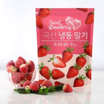국내산 아이스 냉동 딸기 1kg x 5